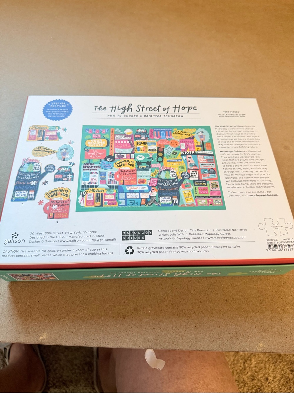 Colorful Community Map Puzzle - Turquoise & Multicolor - Picture 2 of 2